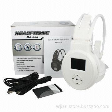 Wireless Headphones with Built-in FM Radio, MP3 Player
